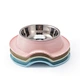 dog food and water bowl